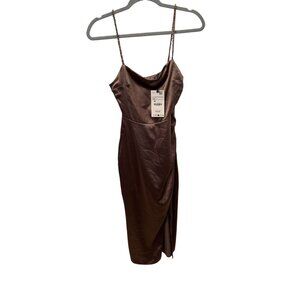 NWT Zara bronze dress size xs